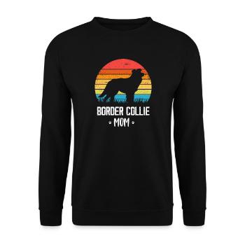 Border Collie Dog - Unisex Sweatshirt - black - Front - Alina (178cm) & Michal (187cm)