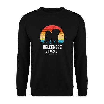 Bolognese Dogs Dad Dog Mom | Bolognese - Unisex Sweatshirt - black - Front - Alina (178cm) & Michal (187cm)