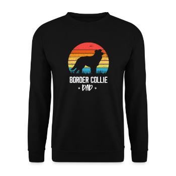 Border Collie - Unisex Sweatshirt - black - Front - Alina (178cm) & Michal (187cm)