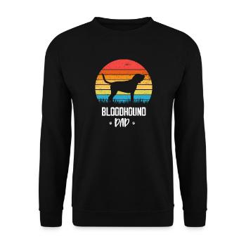 Bloodhound Hund - Unisex Pullover - Schwarz - Vorne - Alina (178cm) & Michal (187cm)