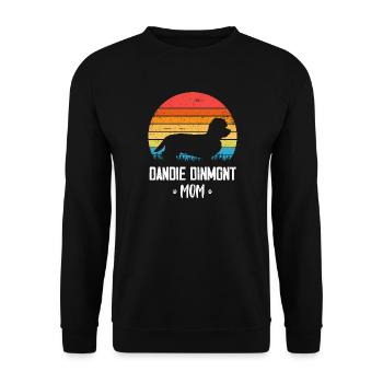 Dandie Dinmont Terrier - Unisex Sweatshirt - black - Front - Alina (178cm) & Michal (187cm)