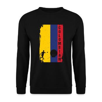 Kolumbien Tejo Nationalmannschaft Championship - Unisex Pullover - Schwarz - Vorne - Alina (178cm) & Michal (187cm)