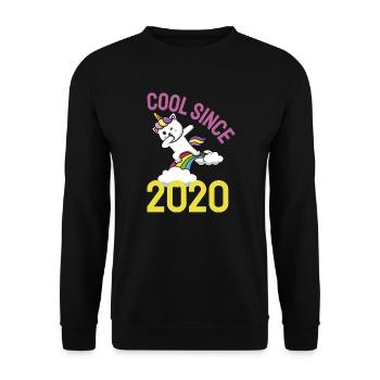 Cool seit 2020 Dabbing Katze 2. Geburtstag - Unisex Pullover - Schwarz - Vorne - Alina (178cm) & Michal (187cm)