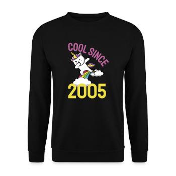 Cool depuis 2005 Dabbing chat 17ème anniversaire - Sweat-shirt Unisexe - noir - Devant - Alina (178cm) & Michal (187cm)