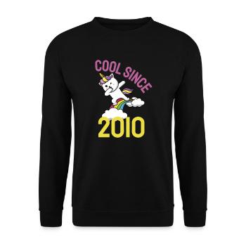 Cool depuis 2010 Dabbing chat 12ème anniversaire - Sweat-shirt Unisexe - noir - Devant - Alina (178cm) & Michal (187cm)