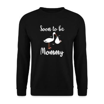 Soon to be mommy - muttertag - Unisex Pullover - Schwarz - Vorne - Alina (178cm) & Michal (187cm)