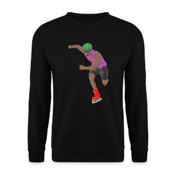 Skate Skating Roller Skating Inline Skates Sport - Unisex Sweatshirt - black - Front - Alina (178cm) & Michal (187cm)