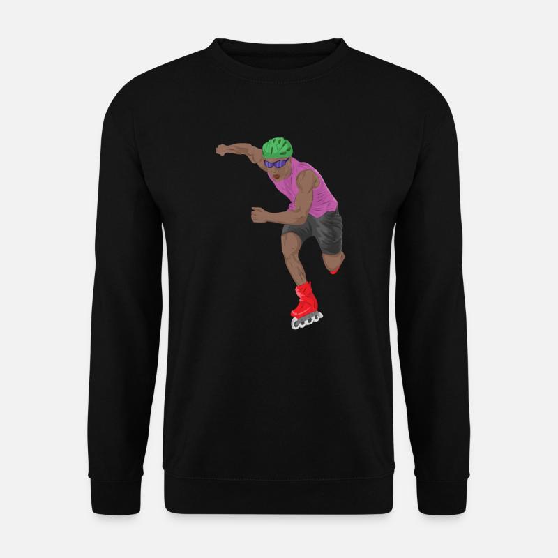 Skate Skating Rollschuhlaufen Inline Skates Sport - Unisex Pullover - Schwarz