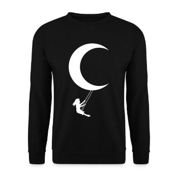 Moon Swing Moon Child Child Night Sky Mood - Unisex Sweatshirt - black - Front - Alina (178cm) & Michal (187cm)