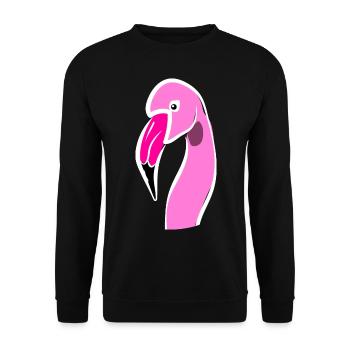 Flamingos Flamingo - Sweat-shirt Unisexe - noir - Devant - Alina (178cm) & Michal (187cm)