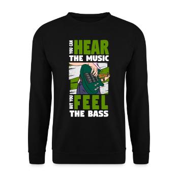 Bassist Electric Bass Music - Unisex Sweatshirt - black - Front - Alina (178cm) & Michal (187cm)