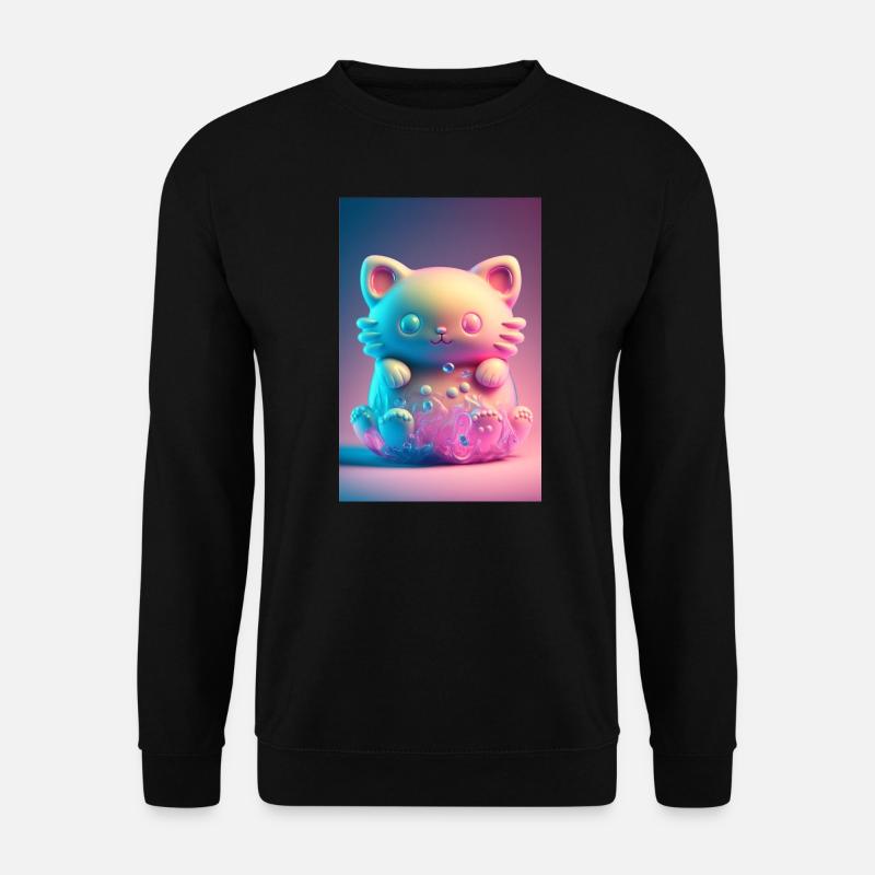 Bunte Katze - Unisex Pullover - Schwarz