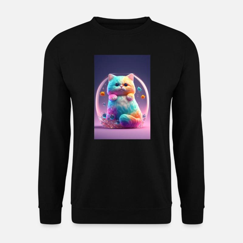 Bunte Katze - Unisex Pullover - Schwarz