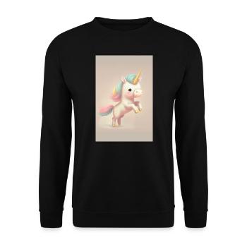 Baby unicorn - Unisex Sweatshirt - black - Front - Alina (178cm) & Michal (187cm)