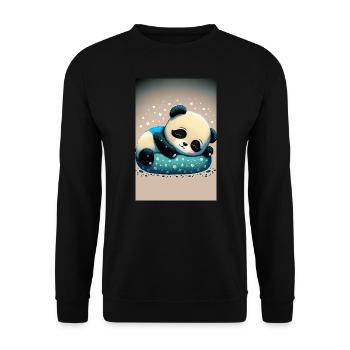 Baby Panda Dodo - Unisex Pullover - Schwarz - Vorne - Alina (178cm) & Michal (187cm)