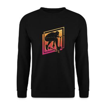 Scooter Stunt Roller Stuntroller Tricks Tretroller - Unisex Pullover - Schwarz - Vorne - Alina (178cm) & Michal (187cm)
