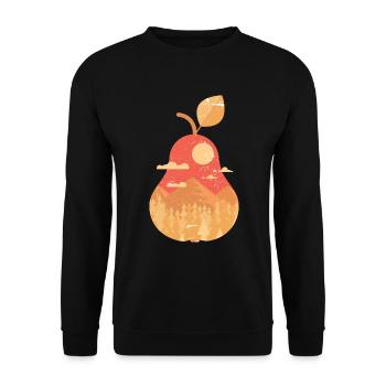Vintage panoramic pear - Unisex Sweatshirt - black - Front - Alina (178cm) & Michal (187cm)