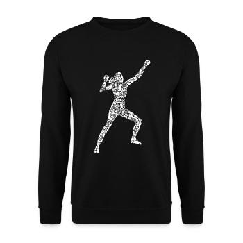 Climbing Symbols Bouldering Girls Women Climbing - Unisex Sweatshirt - black - Front - Alina (178cm) & Michal (187cm)