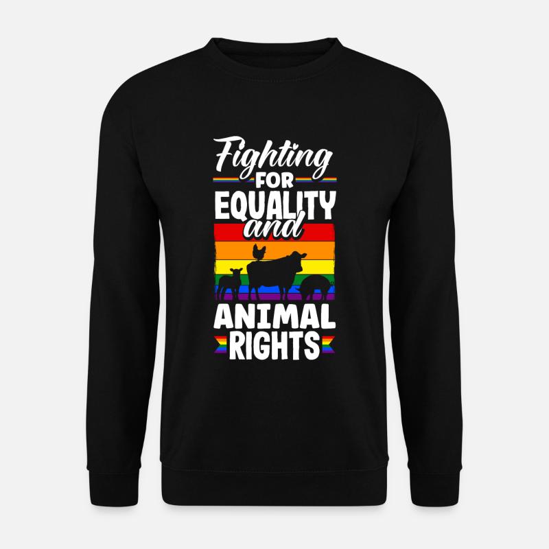 Fighting for equality and animal rights LGBTQ+ - Unisex Pullover - Schwarz