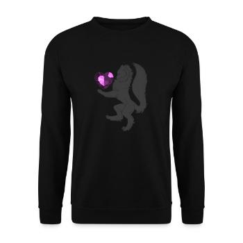 Heraldic (black/purple) - Unisex Sweatshirt - black - Front - Alina (178cm) & Michal (187cm)