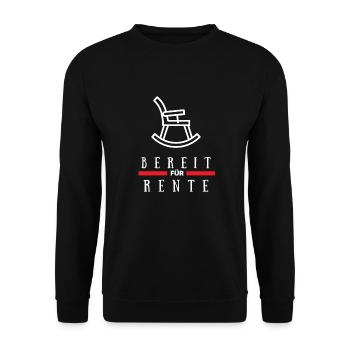 Rente Rentner 2022 Ruhestand - Unisex Pullover - Schwarz - Vorne - Alina (178cm) & Michal (187cm)
