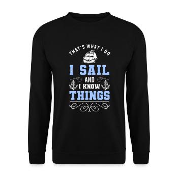 Sailing Ship Sailboat Sail Anchor - Unisex Sweatshirt - black - Front - Alina (178cm) & Michal (187cm)