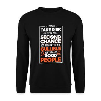Horoscope Astrology Ascendant - Unisex Sweatshirt - black - Front - Alina (178cm) & Michal (187cm)