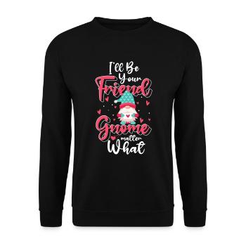 Dwarves Christmas Fantasy Goblin - Unisex Sweatshirt - black - Front - Alina (178cm) & Michal (187cm)