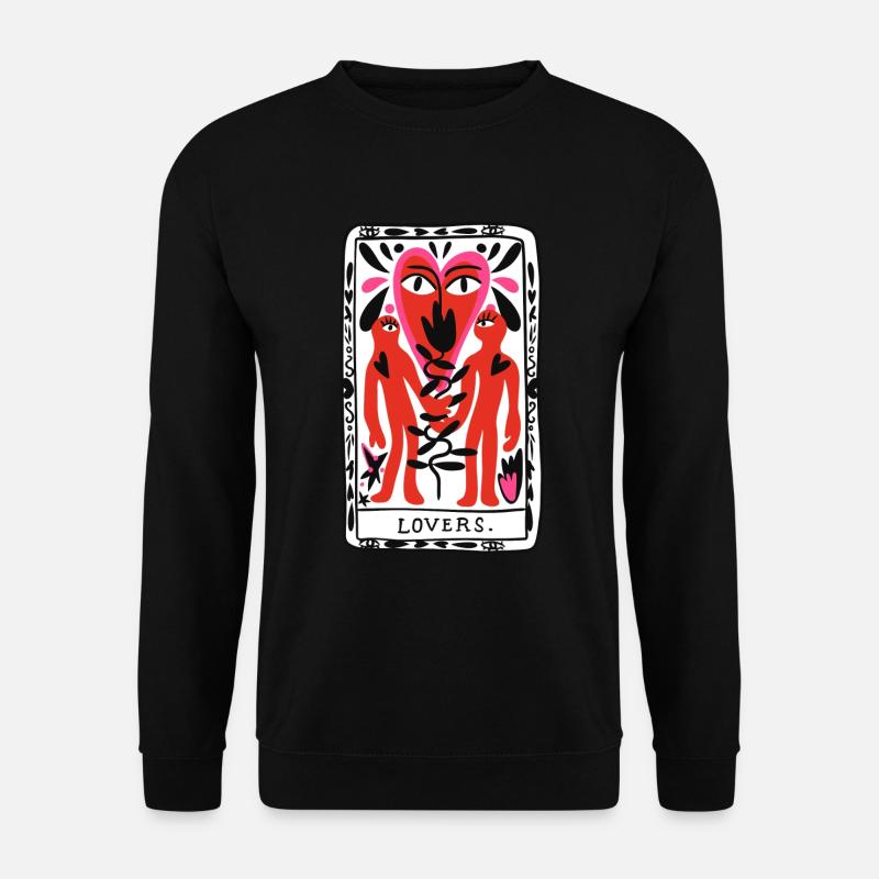 lovers card black - Unisex Pullover - Schwarz