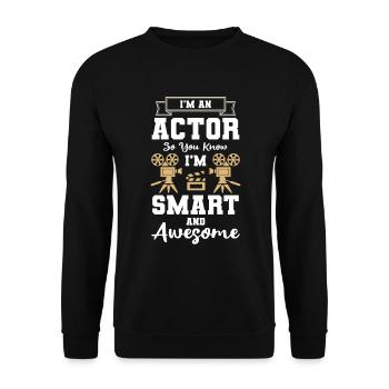 Theater Probe Sänger Oper - Unisex Pullover - Schwarz - Vorne - Alina (178cm) & Michal (187cm)