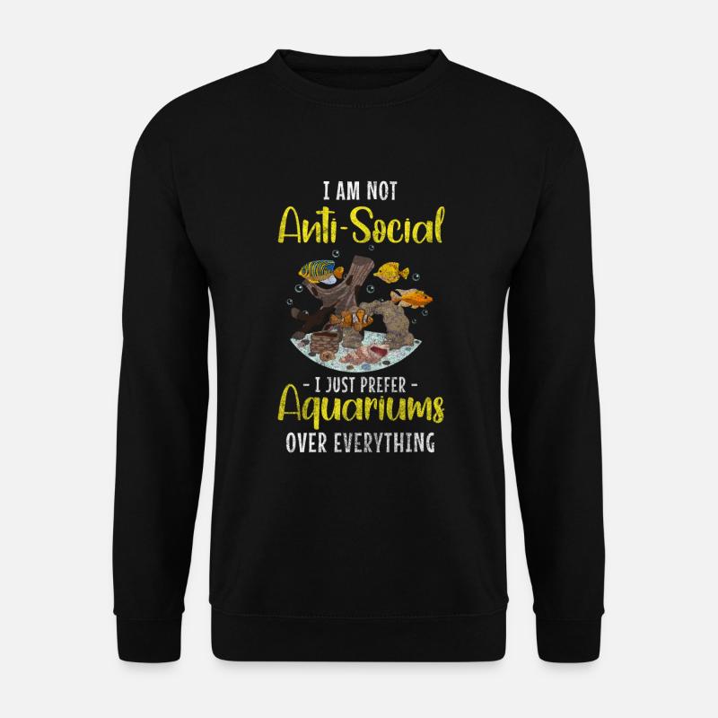 Aquarium Aquarianer Fisch Fischfutter - Unisex Pullover - Schwarz
