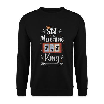 Glücksspiel Glück Glücksschiene Poker - Unisex Pullover - Schwarz - Vorne - Alina (178cm) & Michal (187cm)