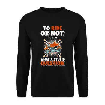 Retro Style Illustration - Unisex Sweatshirt - black - Front - Alina (178cm) & Michal (187cm)