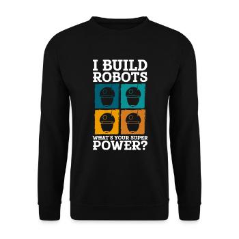 Android Elektrik Cyborg - Unisex Pullover - Schwarz - Vorne - Alina (178cm) & Michal (187cm)