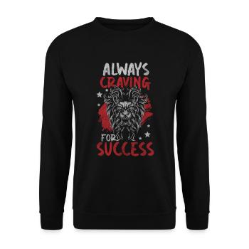 Chasseur de Majesté Lion - Sweat-shirt Unisexe - noir - Devant - Alina (178cm) & Michal (187cm)