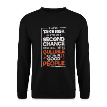 Horoscope Superstition July Leo - Unisex Sweatshirt - black - Front - Alina (178cm) & Michal (187cm)