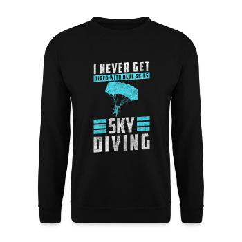 Skydiver Jump Sports extrêmes Vol - Sweat-shirt Unisexe - noir - Devant - Alina (178cm) & Michal (187cm)