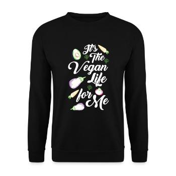 Veganism Vegetarian Healthy - Unisex Sweatshirt - black - Front - Alina (178cm) & Michal (187cm)