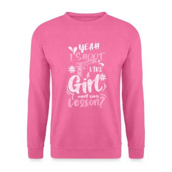 Gun Lover Pistol Sport War - Sweat-shirt Unisexe - rose - Devant