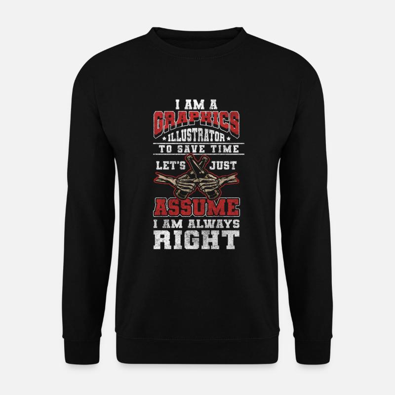 Dessin de profession d’illustrateur - Sweat-shirt Unisexe - noir