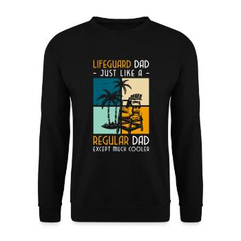 Schwimmbad Freibad Meer Schwimmlehrer - Unisex Pullover - Schwarz - Vorne - Alina (178cm) & Michal (187cm)