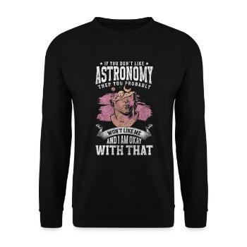 Universum Teleskop - Unisex Pullover - Schwarz - Vorne - Alina (178cm) & Michal (187cm)