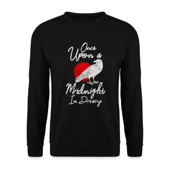 Rabe Nebelkrähe Hexerei Runen - Unisex Pullover - Schwarz - Vorne - Alina (178cm) & Michal (187cm)