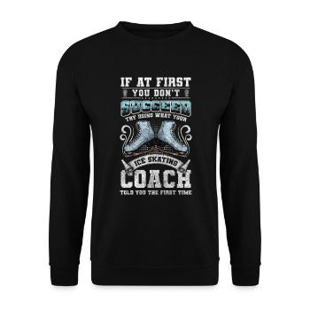 Ice Skating Cool Art - Unisex Sweatshirt - black - Front - Alina (178cm) & Michal (187cm)