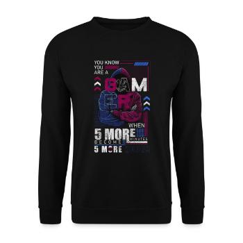 Manette de jeu Gaming Nerd - Sweat-shirt Unisexe - noir - Devant - Alina (178cm) & Michal (187cm)