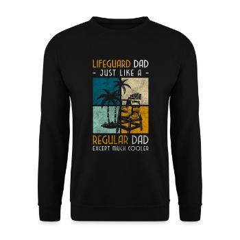 Chaise de plage d’eau de mer sauveteur - Sweat-shirt Unisexe - noir - Devant - Alina (178cm) & Michal (187cm)