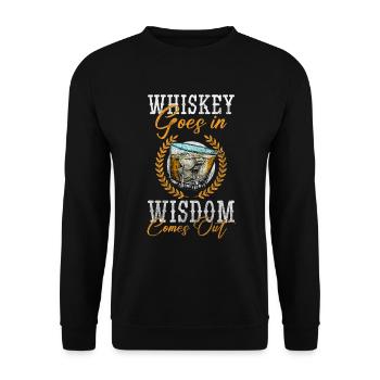Alcohol Enjoyment Celebration Single Malt - Unisex Sweatshirt - black - Front - Alina (178cm) & Michal (187cm)