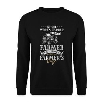 Landwirtschaft Held Hof Demonstrieren - Unisex Pullover - Schwarz - Vorne - Alina (178cm) & Michal (187cm)