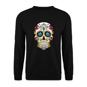 La Calavera Catrina - Sweat-shirt Unisexe - noir - Devant - Alina (178cm) & Michal (187cm)