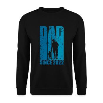 DAD SINCE 2022 DAD-TO-BE - Unisex Sweatshirt - black - Front - Alina (178cm) & Michal (187cm)